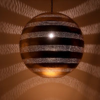 Arabische hanglamp filigrain | Oosterse lampen | Marokkaanse lamp | Metaal | Vintage goud | Gaatjes patroon | Amsterdam