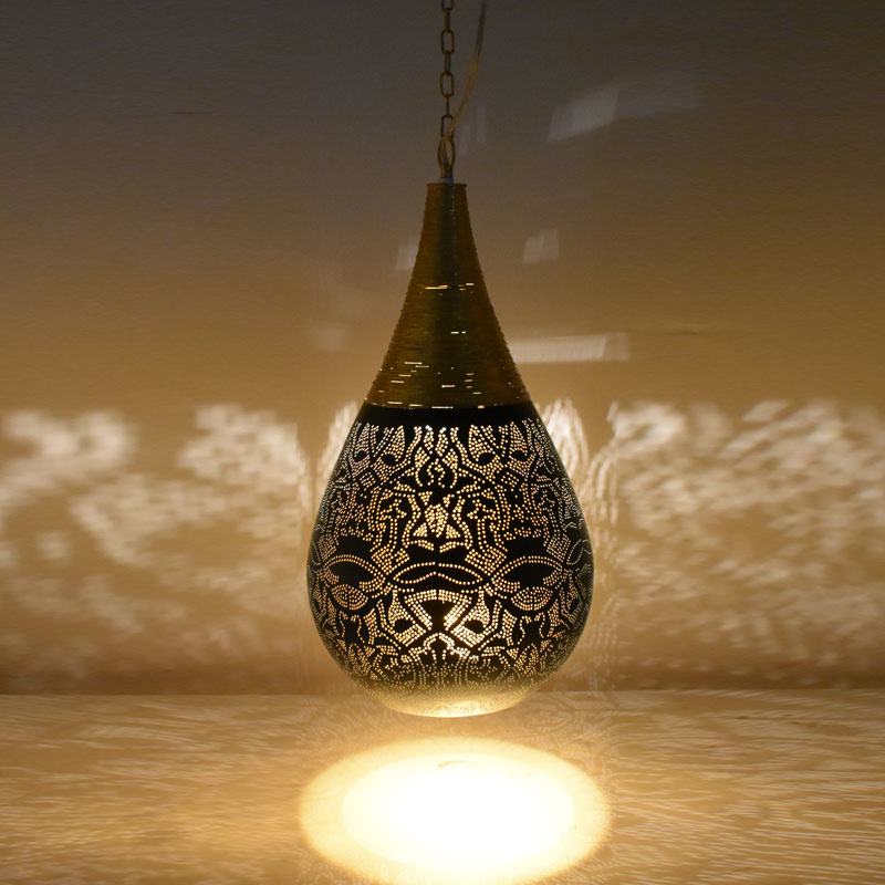 bevroren Vervagen gen Oosterse hanglamp druppelvorming met modern luxe filigrain | Arabisch