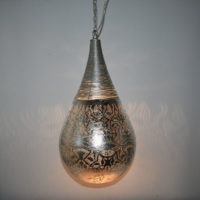 Oosterse hanglamp | filigrain | Druppel | Arabische lamp | Marokkaanse lampen | Oosterse lampen | Zilver