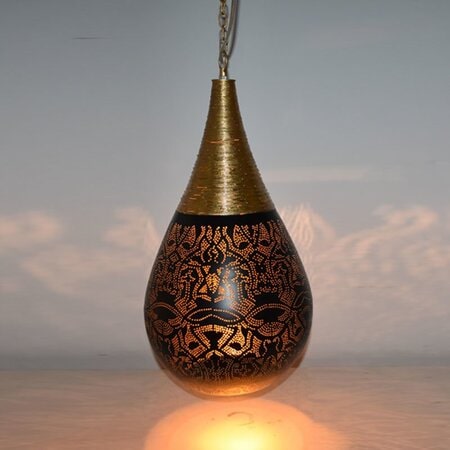 Oosterse lampen | Oosterse hanglamp | Filigrain | Zwart | Goud | Marokkaanse lampen online | Nieuw in de collectie | Oosterse sfeerverlichting