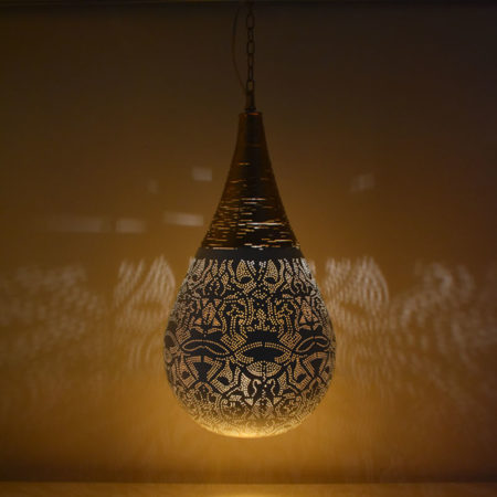 Oosterse lampen | filigrain | Oosterse hanglamp | Marokkaanse lamp | Arabische moderne lampen | Wit | Goud