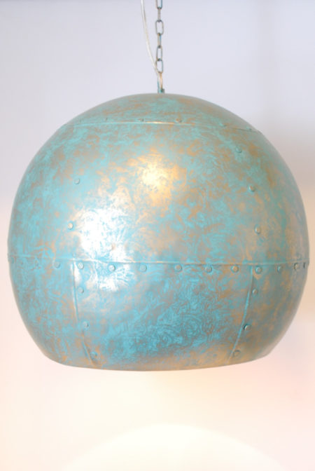 Oosterse lamp | Industriele stijl | metaal | blauw | goud | Open onderkant | Arabische lamp | Marokkaanse lampen
