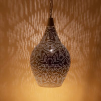 Oosterse lamp met wit goud filigrain prachtige Arabische lampen voor een scherpe prijs! Grootste collectie Oosterse lampen