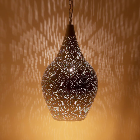 Oosterse lamp met wit goud filigrain prachtige Arabische lampen voor een scherpe prijs! Grootste collectie Oosterse lampen