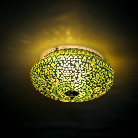 Oosterse lampen | Oosterse plafonniere | Mozaiek groen