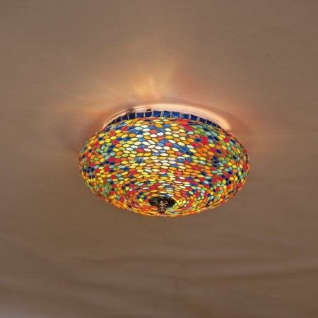 Oosterse plafondlamp | Mozaïek lampen | Transparant | Oosterse lampen | Marokkaanse lamp | Geschikt voor vochtige ruimte | Oosterse sfeerverlichting
