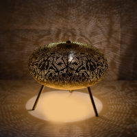 Oosterse tafellamp met schitterend vintage goud filigrain design | Sfeervolle Oosterse tafellampen vind je hier bij de specialist voor Oosterse lampen online | Snelle levering gratis verzenden