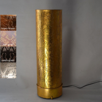 Oosterse tafellamp filgrain | Marokkaanse lampen | Metaal | Gaatjes patroon | Goud
