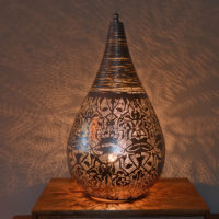 Oosterse tafellamp | Filigrain | Zilver | Draad | Marokkaanse lamp