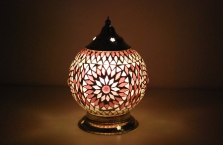 Oosterse tafellamp | Mozaiek | Paars | Oosterse lampen