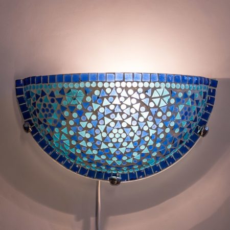 Oosterse|Wandlamp|Blauw|Mozaiek